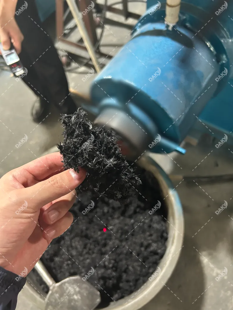 Sticky Carbon Prepreg → ~10 mm Short Fiber — Acceptance Trial on-site