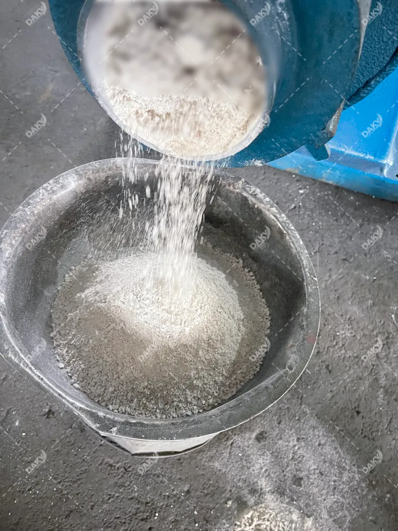 玻璃钢 60-70目磨粉 — 验收试机 on-site
